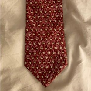 Hermes Red and Pink Tie